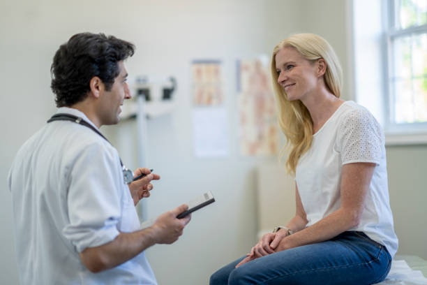 istock Woman has doctor's appointment 1328938280