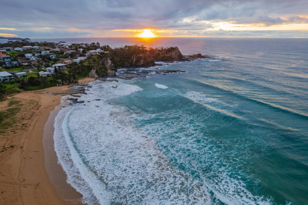 istock South Coast Sunrise Seascape and light high cloud 1328944421