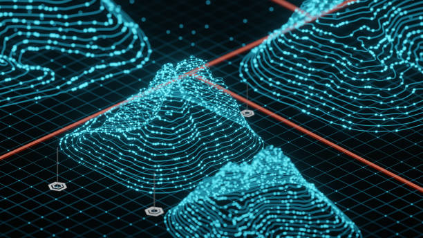 istock Abstract Hologram Landscape background 1328956075