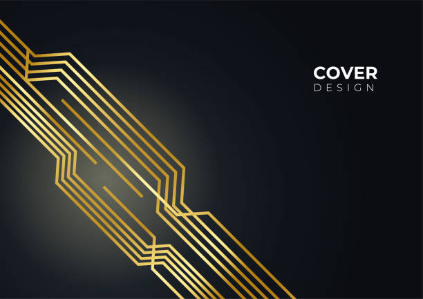 istock Luxury business cover background, abstract decoration, golden pattern, halftone gradients, 3d Vector illustration. Black gold cover template, geometric shapes, modern minimal banner 1328966003