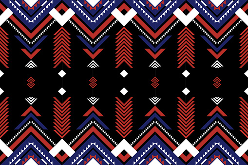 Ethnic pattern fabric native design abstract background.