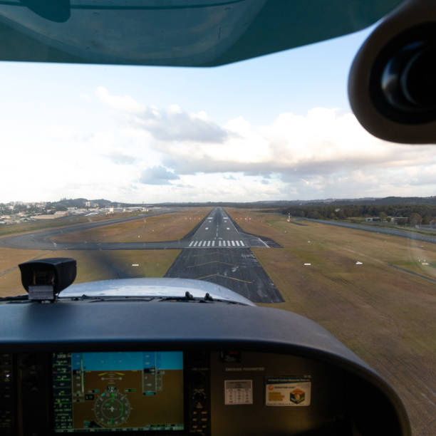 This image is of a Cessna 172S model landing on runway 14 at Gold Coast international airport. The Cessna 172 Skyhawk is an American four-seat, single-engine, high wing, fixed-wing aircraft made by the Cessna Aircraft Company. First flown in 1955, more 172s have been built than any other aircraft. It was developed from the 1948 Cessna 170, using tricycle undercarriage, rather than a tail-dragger. Gold Coast Airport is an international Australian airport located at the southern end of the Gold Coast and approximately 90 km south of the center of Brisbane, within the South East Queensland agglomeration. The entrance to the airport is situated in the suburb of Bilinga near Coolangatta.