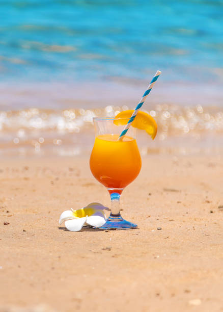 istock Cocktail on the sea beach. Selective focus. 1328987213