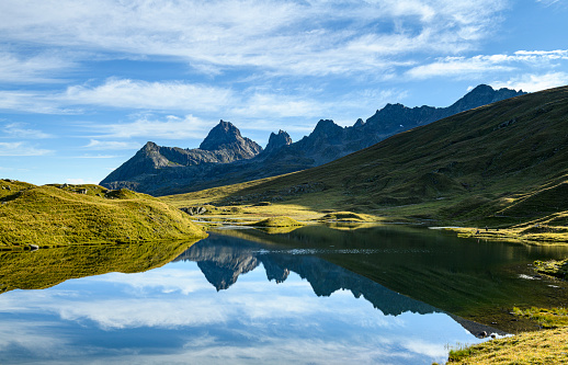 Lake Chervak in the mountains of Uzbekistan