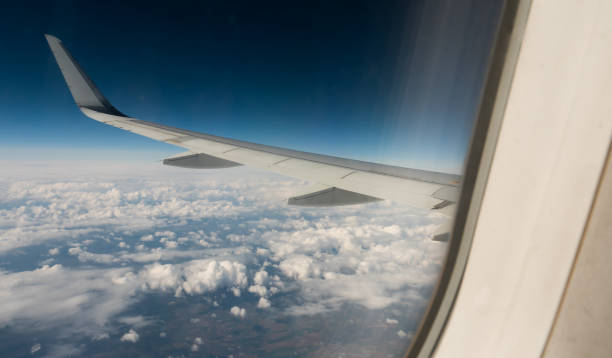 istock View from the window of the plane 1328990231