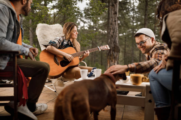istock Guitar music on a patio! 1328990385
