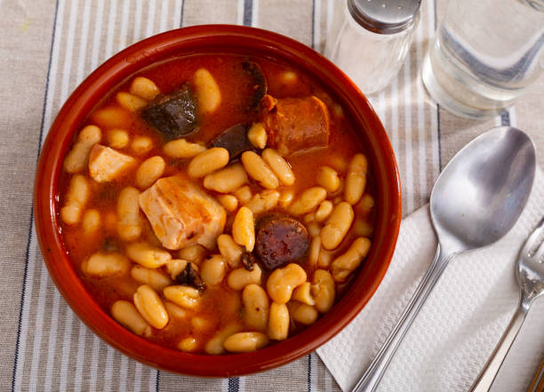 istock Traditional dish of Spanish cuisine is Fabada soup 1328991070