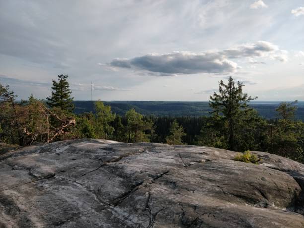 istock Beautiful smooth rock formations can be seen on the mountain 1328994970