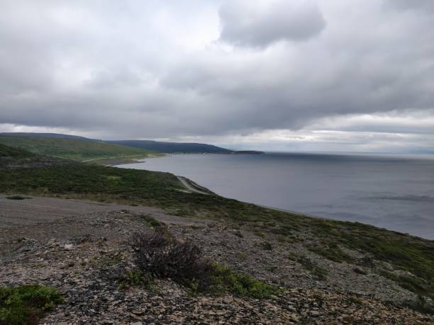 istock Breathtaking views from hillside in northern Norway, arctic ocean seaside 1328995006