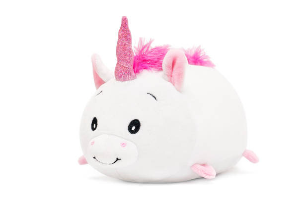 istock Unicorn soft toy on white isolated background 1328996696