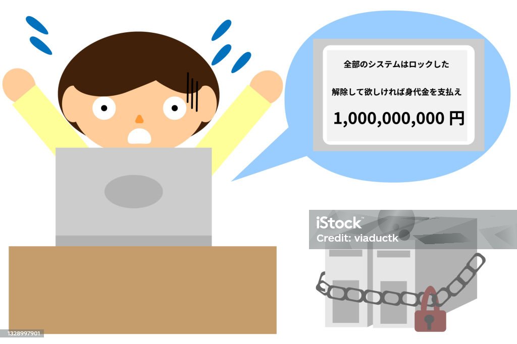 Cartoon Ransom Sign Ransomware That Locks The System And Demands A Ransom Stock ...