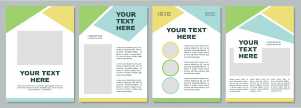 Company introduction brochure template Company introduction brochure template. Flyer, booklet, leaflet print, cover design with copy space. Your text here. Vector layouts for magazines, annual reports, advertising posters newsletter template stock illustrations
