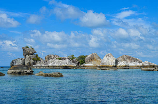 big rocks in the sea in Belitung Island, Indonesia