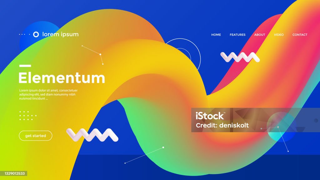 Shape Cover Background Colorful 3d Geometric Cover With Modern Shape Stock Illustration ...