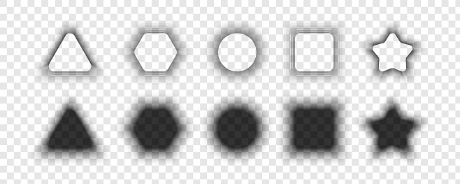 Shadow Shape Design Shadow Collection Realistic Shadow With Soft Edges Different Shapes ...