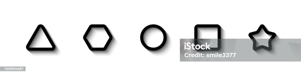 Simple Shape Shadow Geometric Shapes With Shadow Realistic Shadow With Soft Edges Different ...
