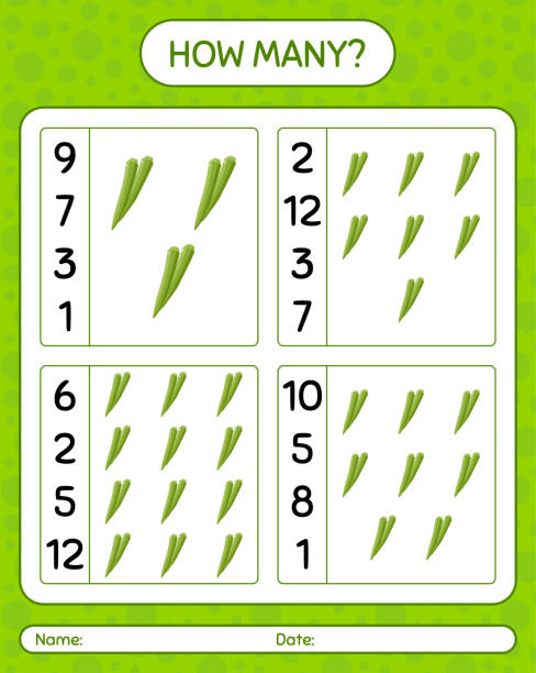 istock How many counting game with okra. worksheet for preschool kids, kids activity sheet, printable worksheet 1329017728