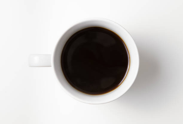 istock Black Coffee - from above against a white background 1329020462