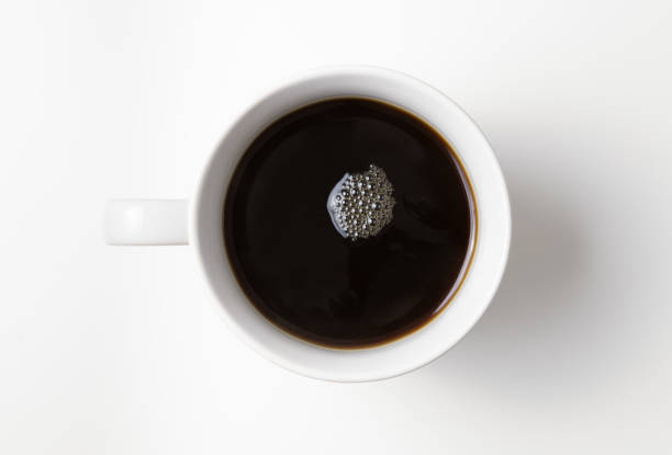 istock Black Coffee - from above against a white background 1329020479