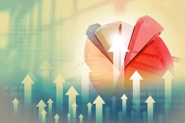 istock Stock market chart on business background. 3d illustration 1329024702