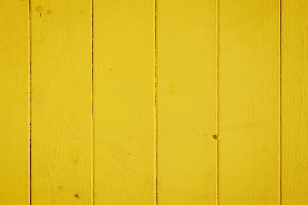 Yellow painted wooden background. Abstract wood wall. Copy space, empty template for text