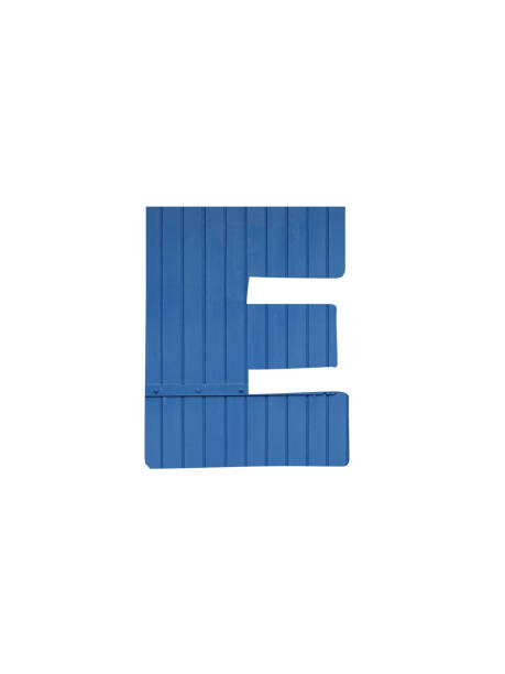 istock Letter E of the alphabet made with old blue wood 1329025468