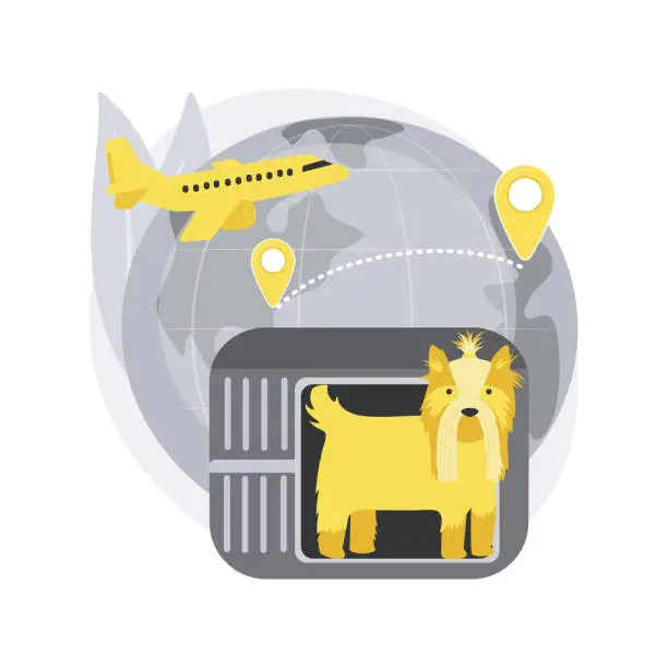 Vector illustration of Transport of animals abstract concept vector illustration.