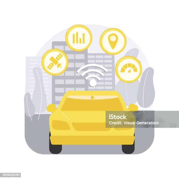Smart Tranpotation System.drawing Intelligent Transportation System Abstract Concept Vector Illustration ...