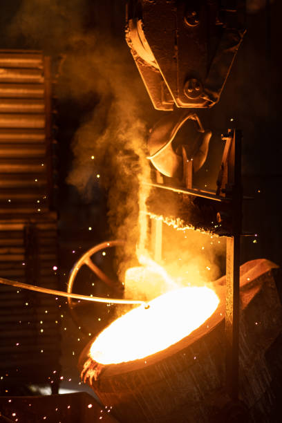 istock metal casting at the factory 1329026053