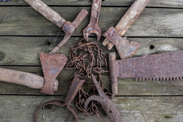 flat lay vintage fathers day craft tools shabby labor day