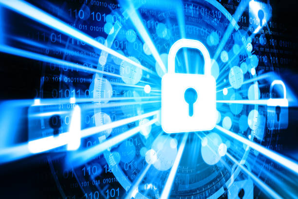 istock Digital illustration of cyber security concept. 2d illustration 1329030555