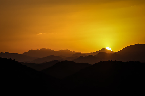 Sunset of portsudan mountains