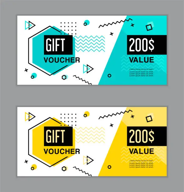 Vector illustration of Gift Vouchers Template