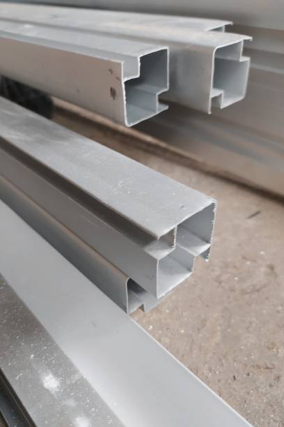 istock Silver aluminum rod pieces aluminium 1329033202