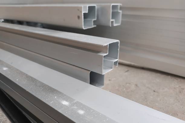 istock Silver aluminum rod pieces aluminium 1329033670