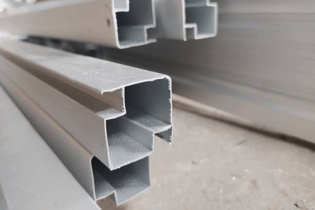 istock Silver aluminum rod pieces aluminium 1329033780