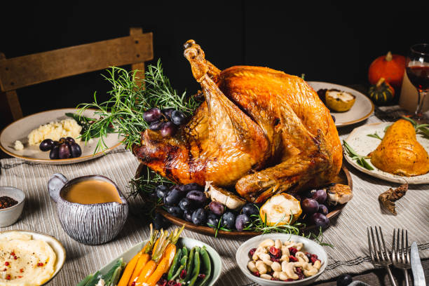 istock Delicious thanksgiving turkey meal 1329037340