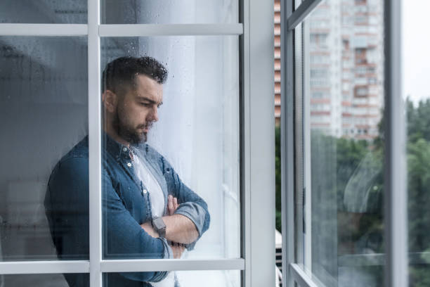 istock Stay home, sick, covid-19 quarantine, loneliness, deep depression, experiencing grief, psychological problems 1329038631