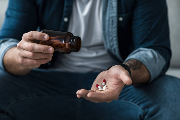 istock Overdose and suicide, mental breakdown, deep depression, drugs, paine and health problems 1329039228
