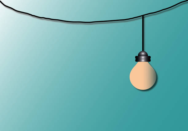 Light bulb on green background as metaphor for Business concept for marketing. Light bulb on green background as metaphor for Business concept for marketing, creativity, project management, space for the text, paper cut design style. ideology stock illustrations