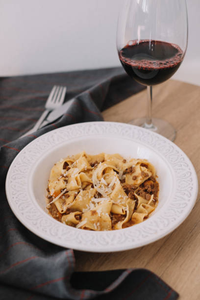 istock Homemade tagliatelle served on a plate 1329044313
