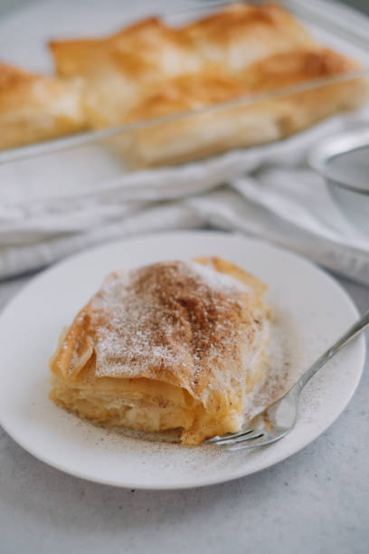istock Greek sweet pie served on a plate 1329044345