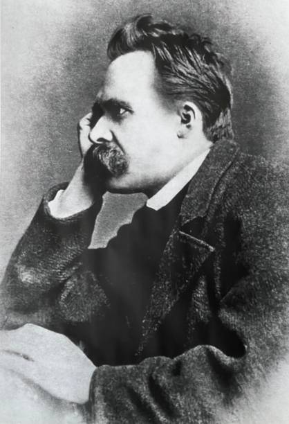 portrait friedrich nietzsche, 1882 - friedrich nietzsche stock-grafiken, -clipart, -cartoons und -symbole