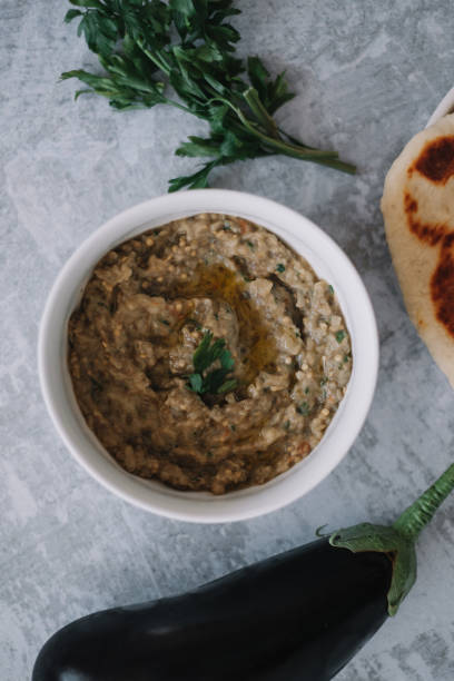 istock Homemade baba ghanoush served in a bowl 1329045343