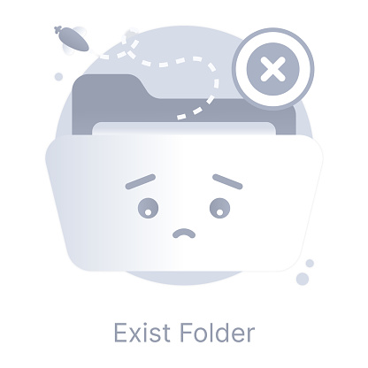 File Exists Icon Exist Folder Stock Illustration - Download Image Now - Business, Icon ...