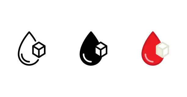 Vector illustration of Sugar In The Blood , Glycemia icon