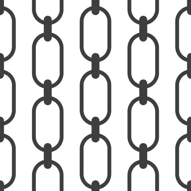 Vector illustration of Chain links seamless pattern.