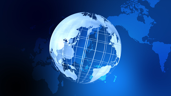 Blue digital network image background