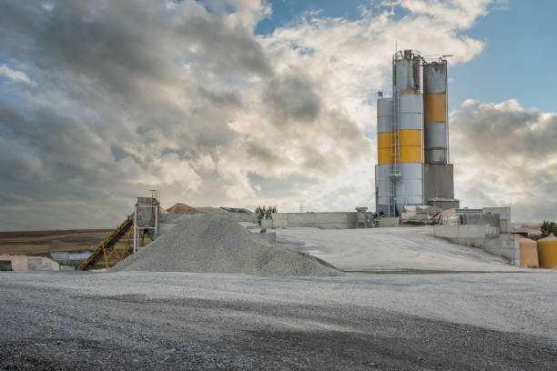 istock Quarry aggregate with heavy duty machinery. 1329058516