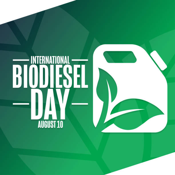 ilustrações de stock, clip art, desenhos animados e ícones de international biodiesel day. august 10. holiday concept. template for background, banner, card, poster with text inscription. vector eps10 illustration. - biodiesel